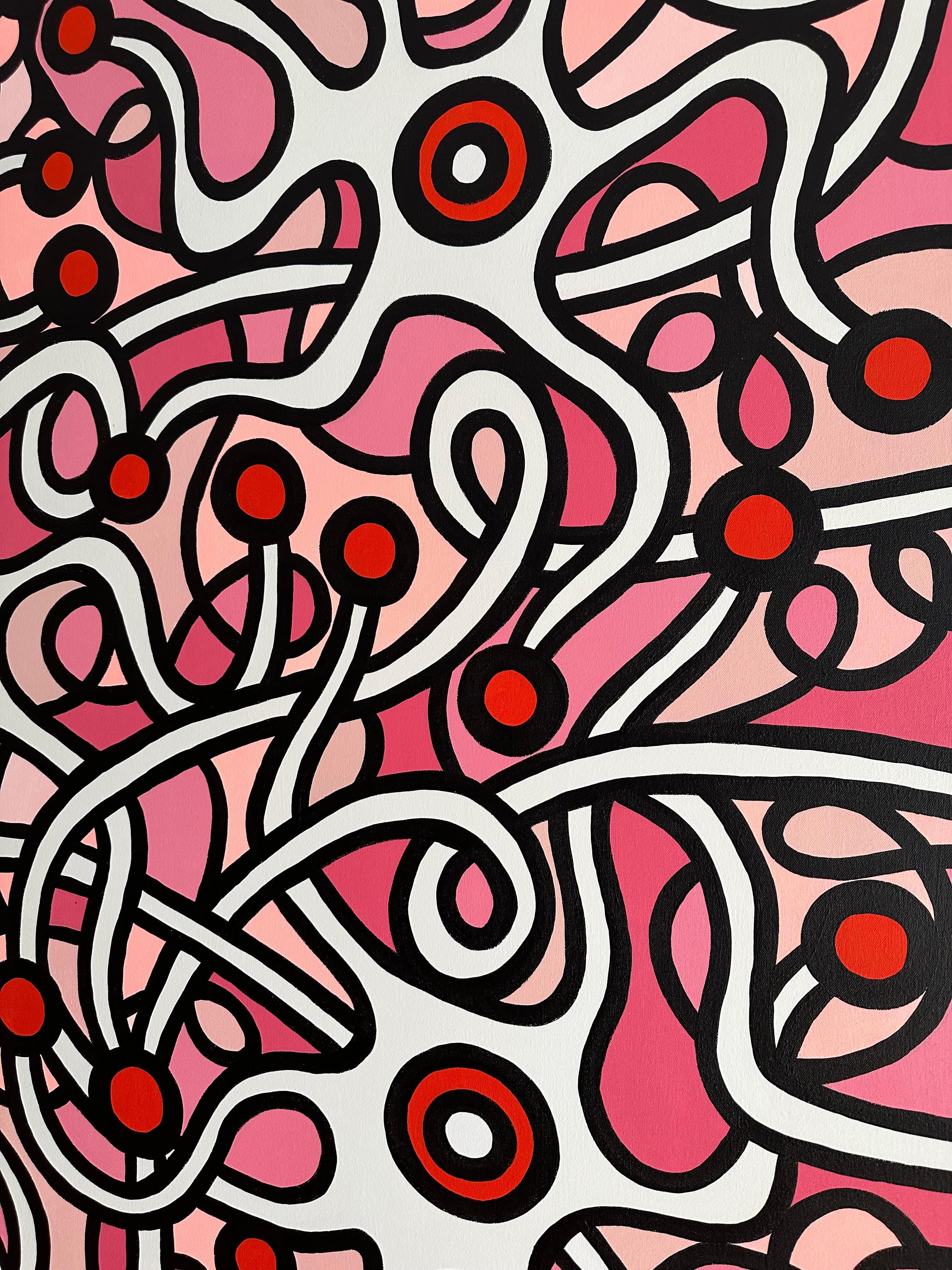 Paulo Machado Großformatiges zeitgenössisches Acrylgemälde - Man Made Red Tide im Angebot 2
