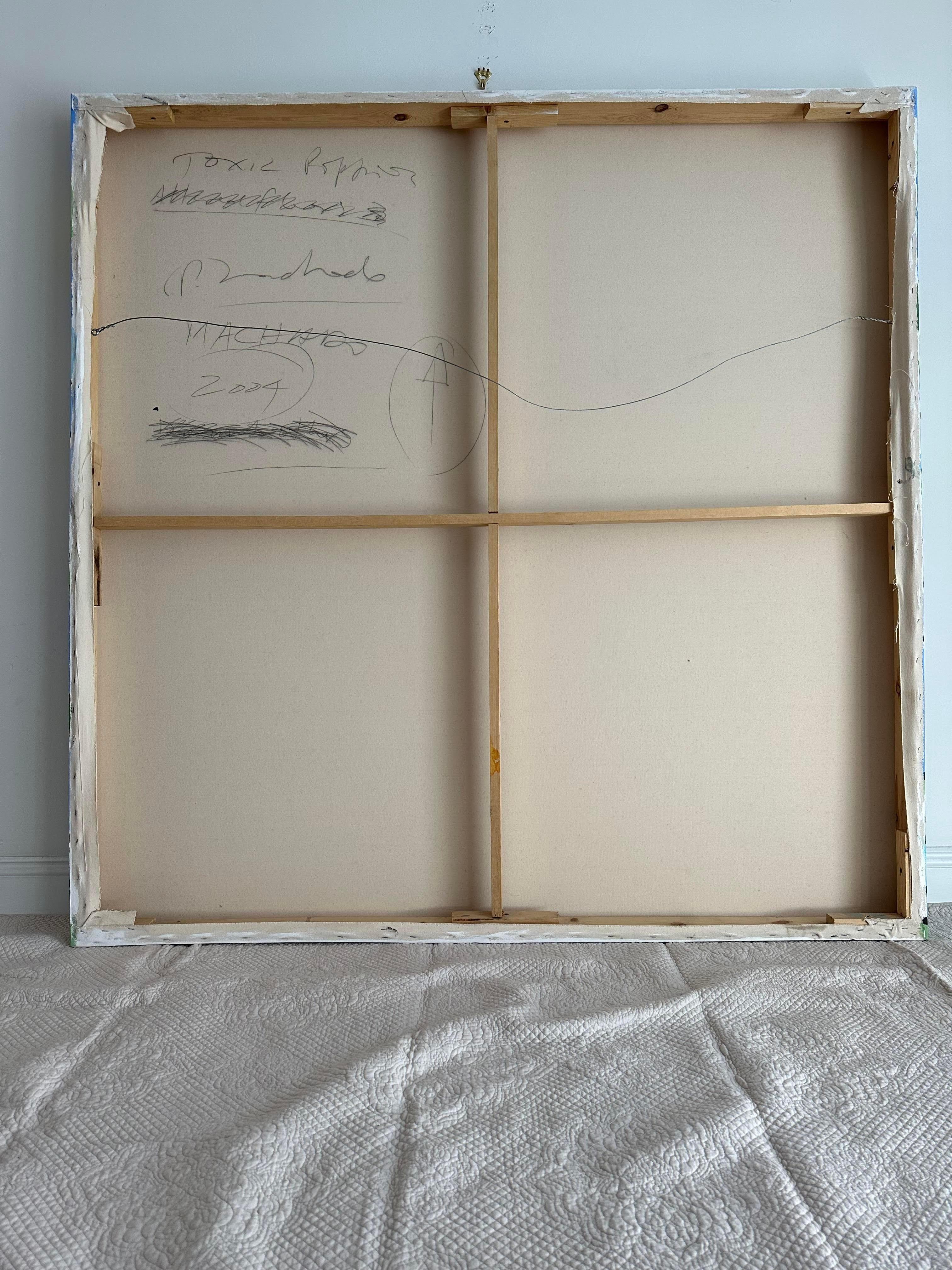 Paulo Machado Großformatiges zeitgenössisches Acrylgemälde - Giftige Mohnblumen im Angebot 3
