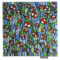 Paulo Machado Large-Scale Contemporary Acrylic Painting - Toxic Poppies