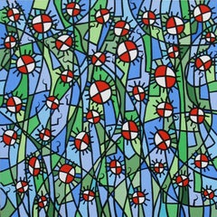 Paulo Machado Pintura acrílica contemporánea a gran escala - Amapolas tóxicas