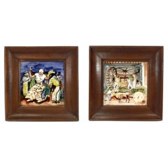 Paulo Rossi Osir Brazilian Hand Painted Tile Wall Plaques
