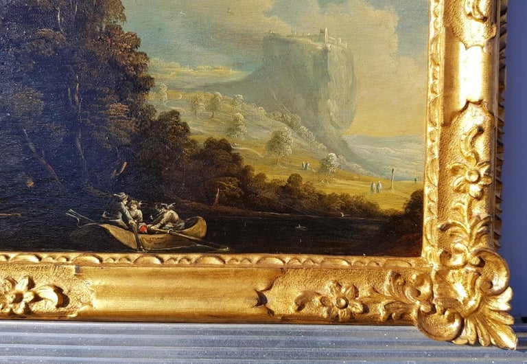 Paulus Constantijn La Fargue Pair of 18th century Italian landscape