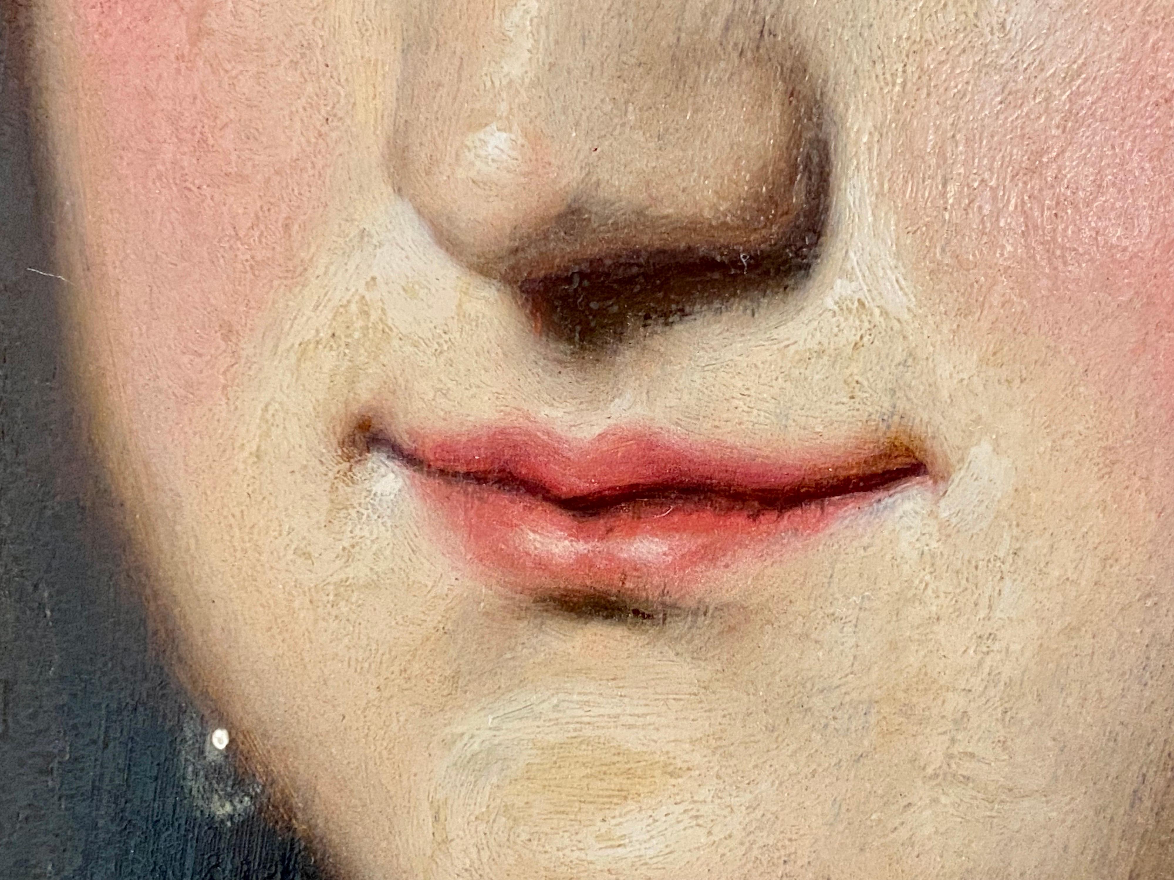 Portait de maître hollandais du XVIIe siècle représentant une dame - bijoux à collier en dentelle 4
