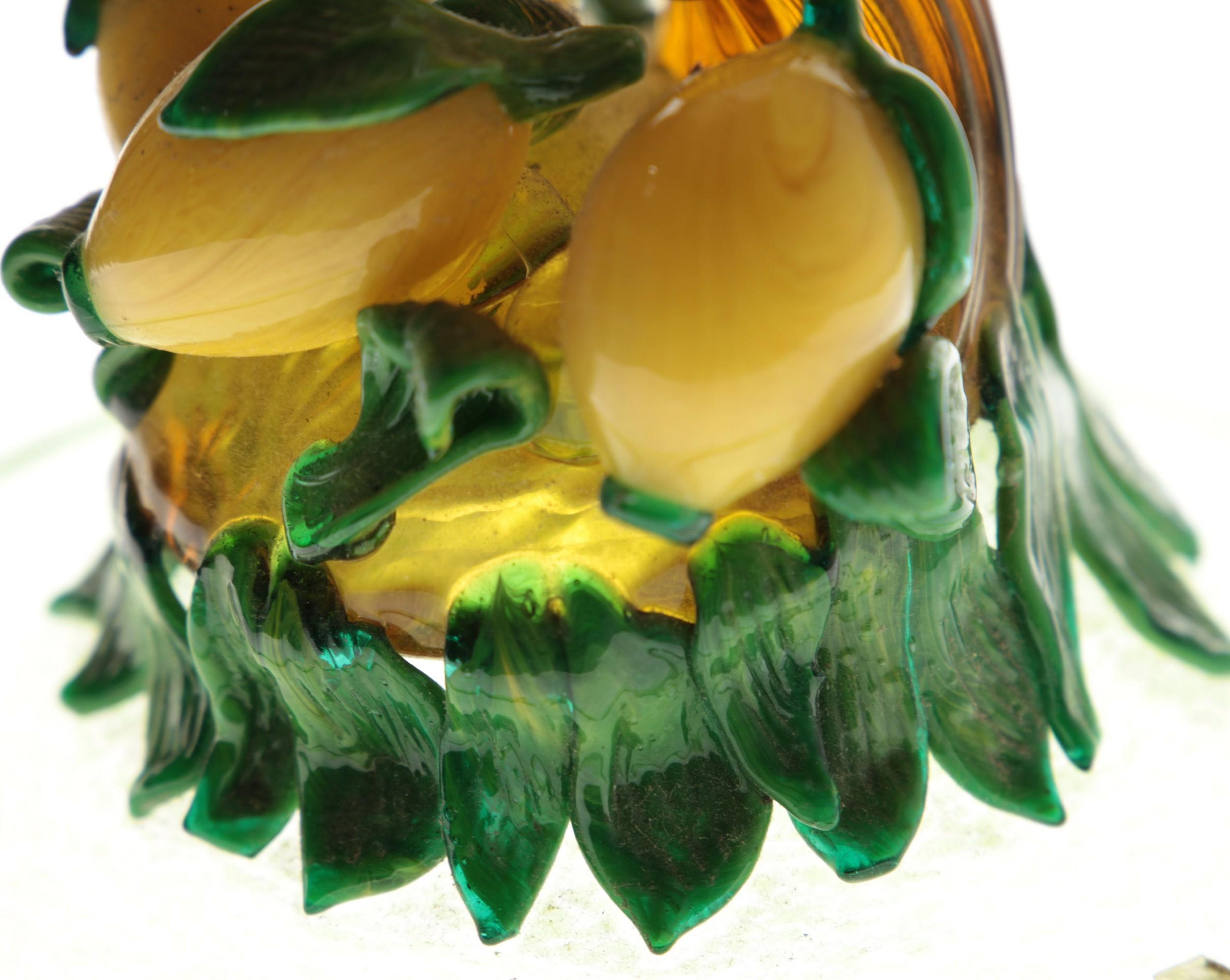 Pauly Venice Cornucopia Footed Bowl, Murano Glass, Gold Leaf Applications, 1960s 5