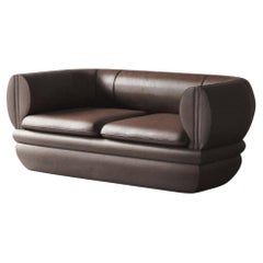 Paus 2-Sitzer Sofa Braunes Leder von Hermhaus