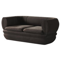 Paus 2-Seater Sofa Brown Velvet by Hermhaus