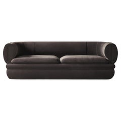Paus 3-Seater Sofa Brown Velvet by Hermhaus Paus 3-Seater Sofa Brown Velvet by Hermhaus