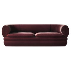 Paus 3-Sitzer Sofa Claret Red Velvet von Hermhaus