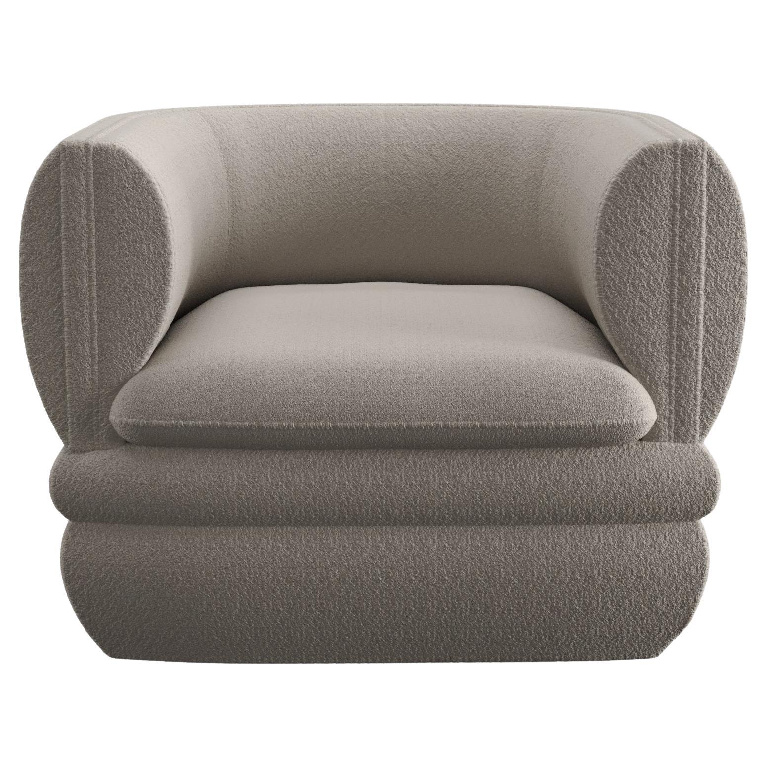 Paus Armchair Beige Boucle by Hermhaus For Sale
