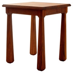 Neoclassical Cubist Polygonal Walnut Sofa Table Faceted Classical Contemporary