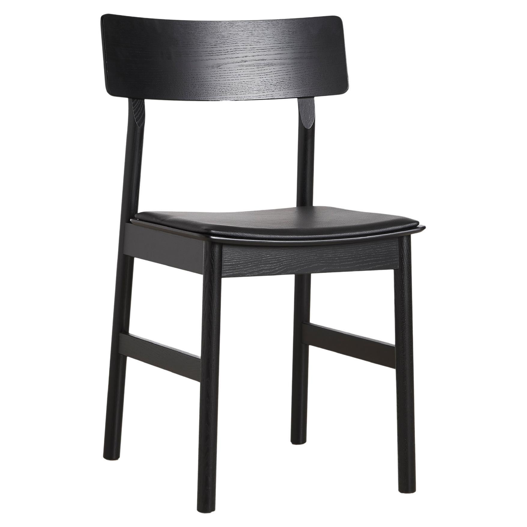 Pause Black Dining Chair 2.0 with Leather Seat by Kasper Nyman For Sale