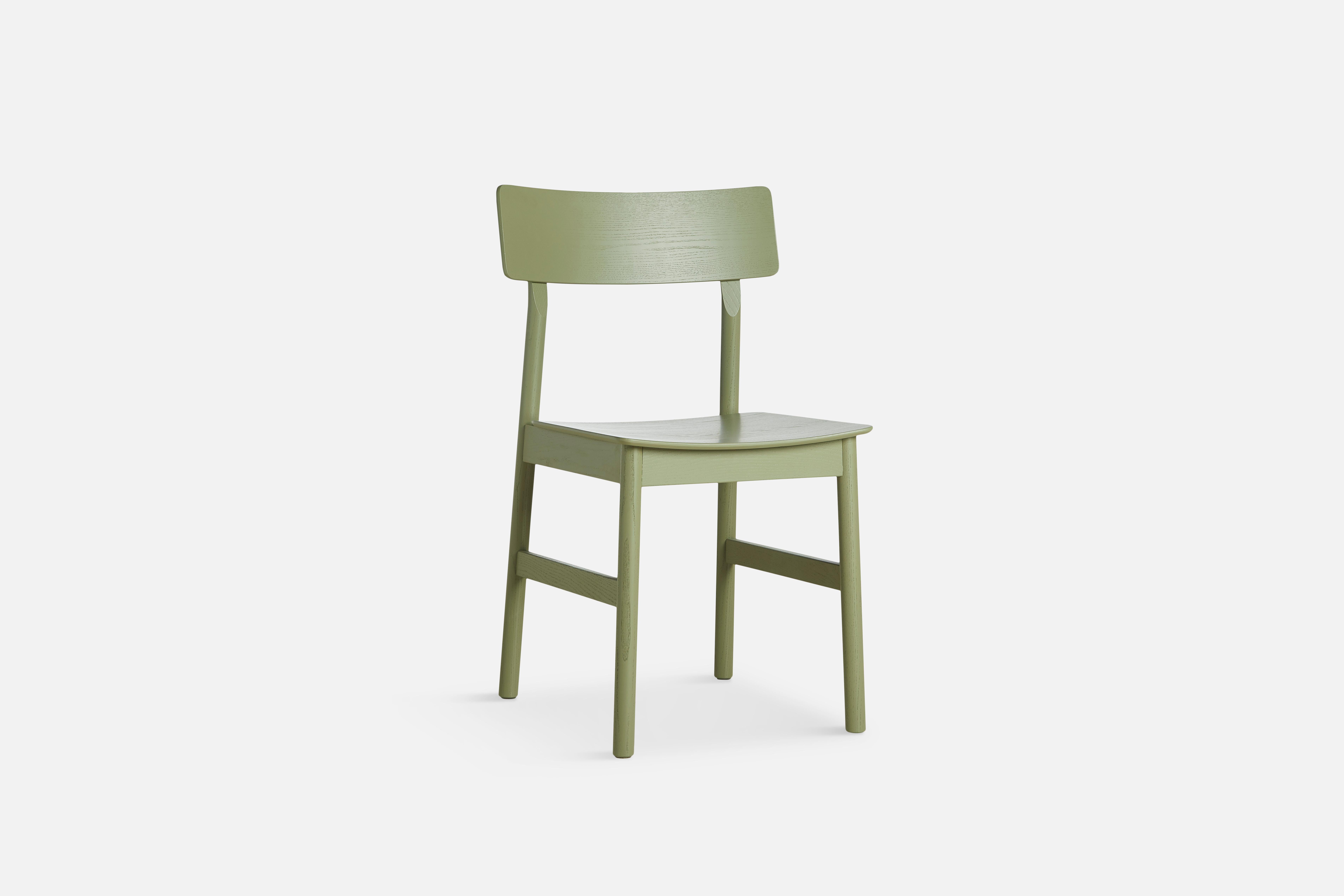 Pause Olive Green Dining Chair 2.0 by Kasper Nyman
Materials: Ash, Plywood
Dimensions: D 47 x W 48 x H 80 cm
Also available in different colours and finishes. Please contact us

The founders, Mia and Torben Koed, decided to put their 30 years