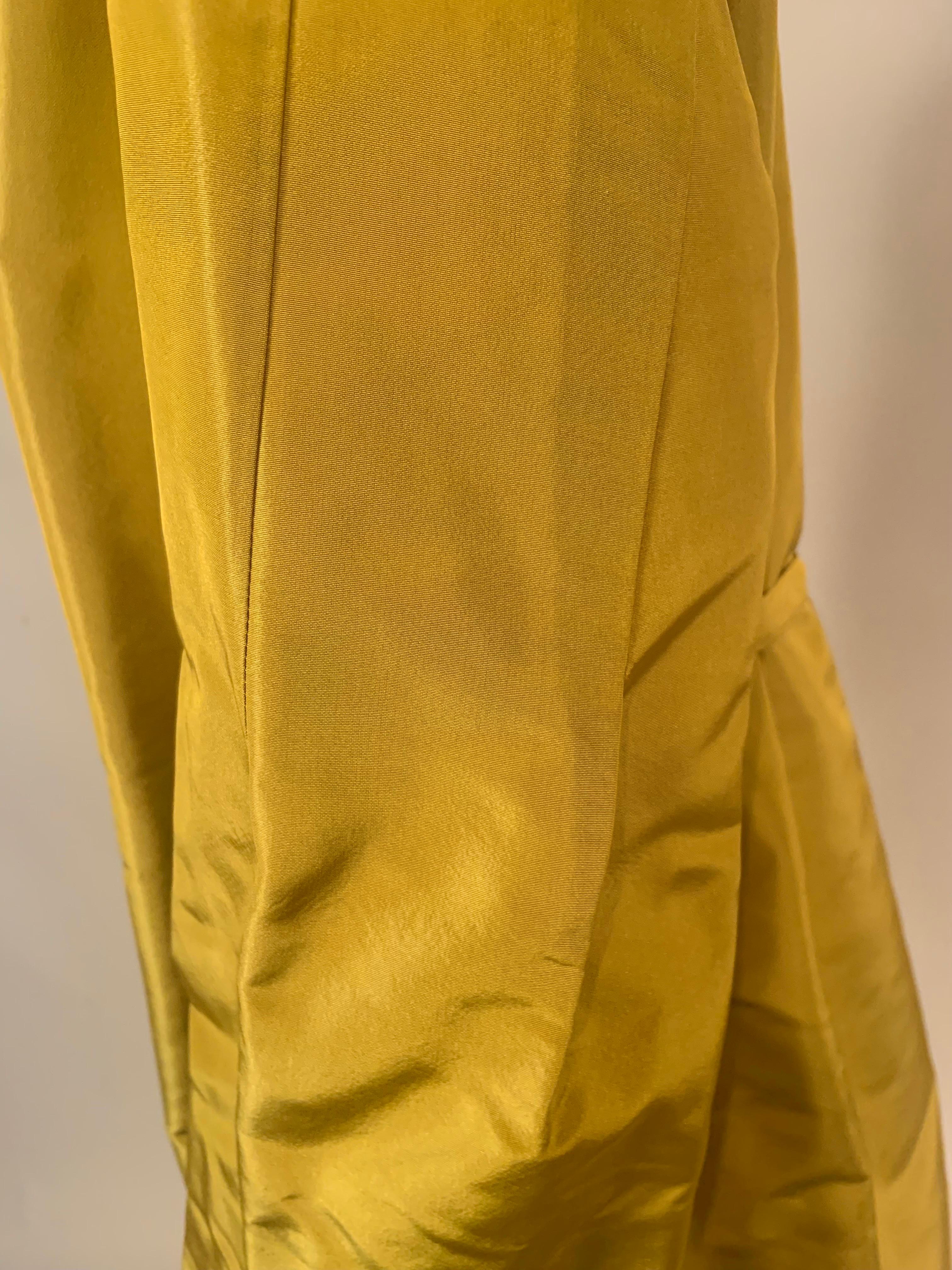 Pauw Amsterdam Contemporary Chartreuse Silk Coat In Excellent Condition In New Hope, PA