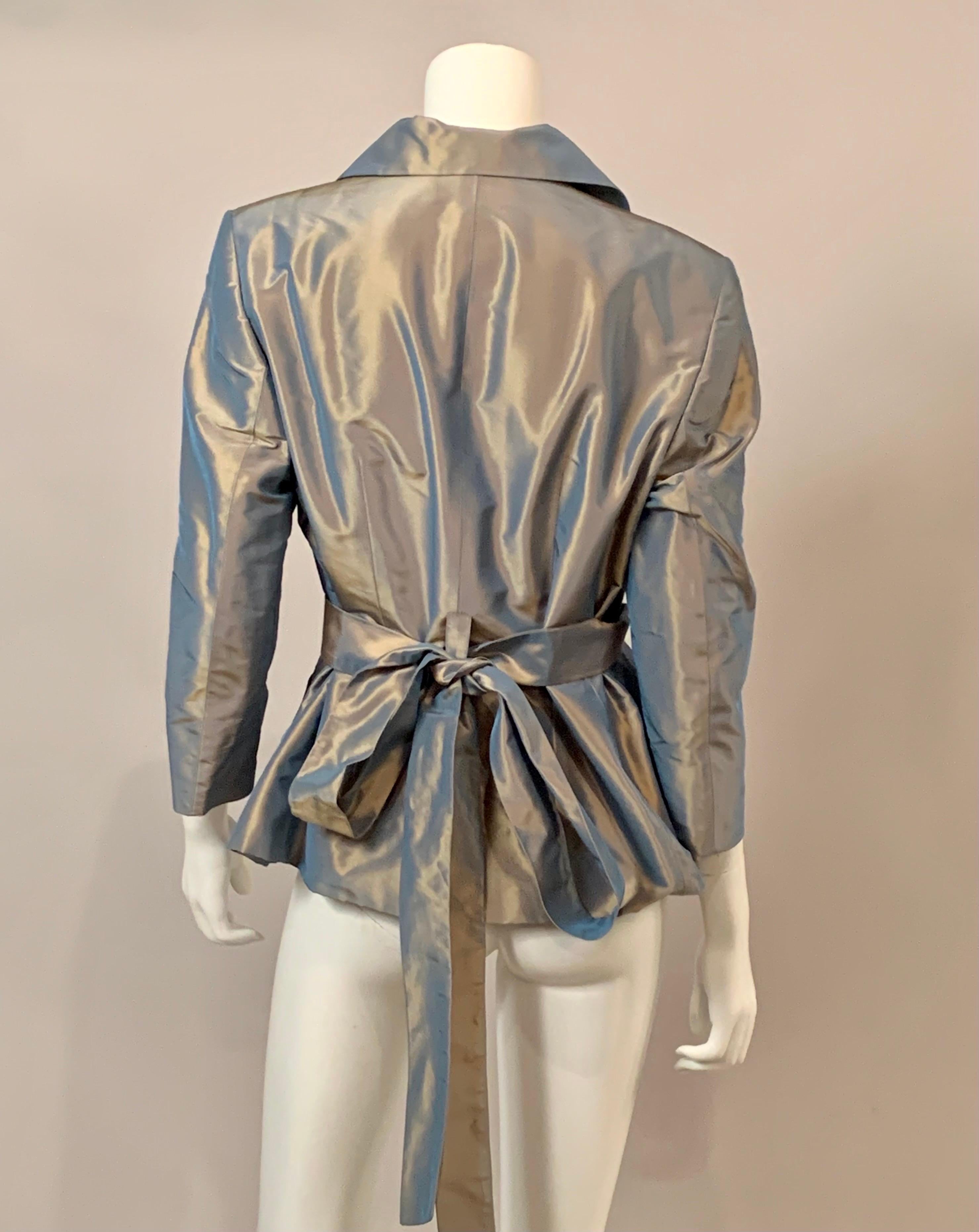 Gris PAUW Amsterdam - Veste ceinturée en soie grise irisée  Jamais porté en vente
