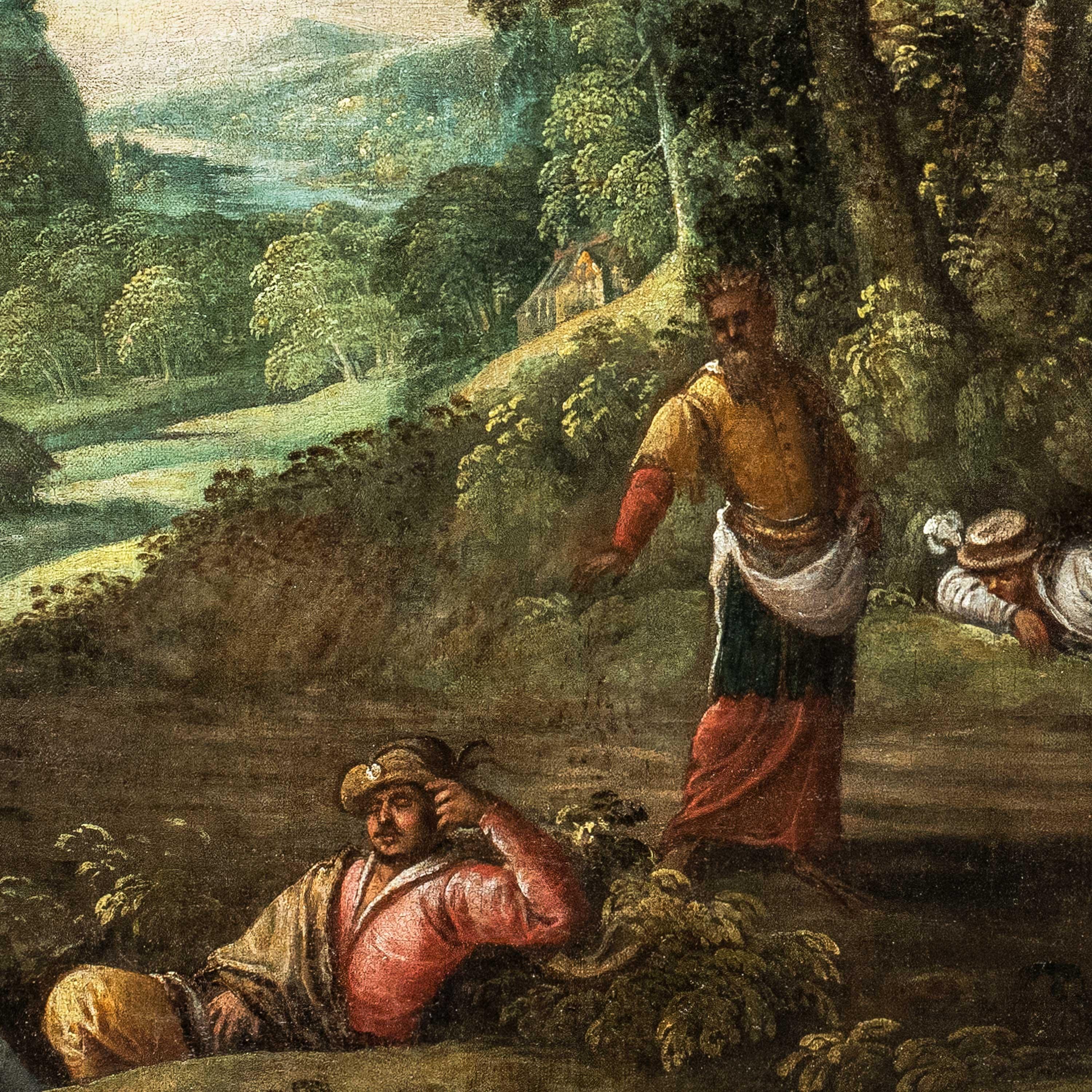 Paolo Fiammingo (venezianischer Meister) - Ende 16. Jahrhundert, Figurenmalerei - Teufel – Painting von Pauwels Franck
