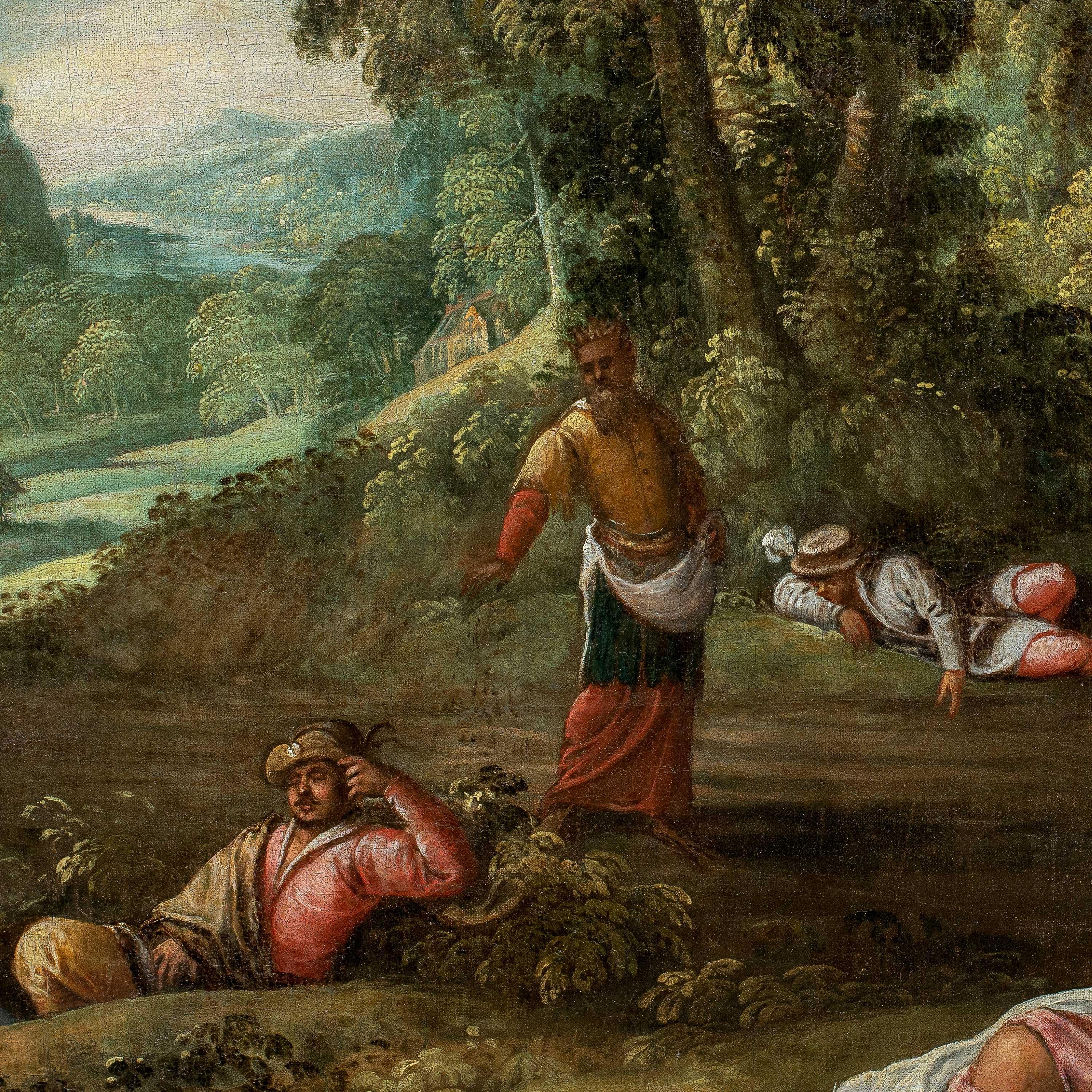 Paolo Fiammingo (Venetian Master) - late 16th century figure painting - Devil - Painting by Pauwels Franck