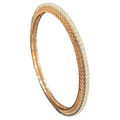 Eternity-Armreif 14K Roségold, Pave 3,58 Karat runder Brillantschliff F/VS1 Diamanten