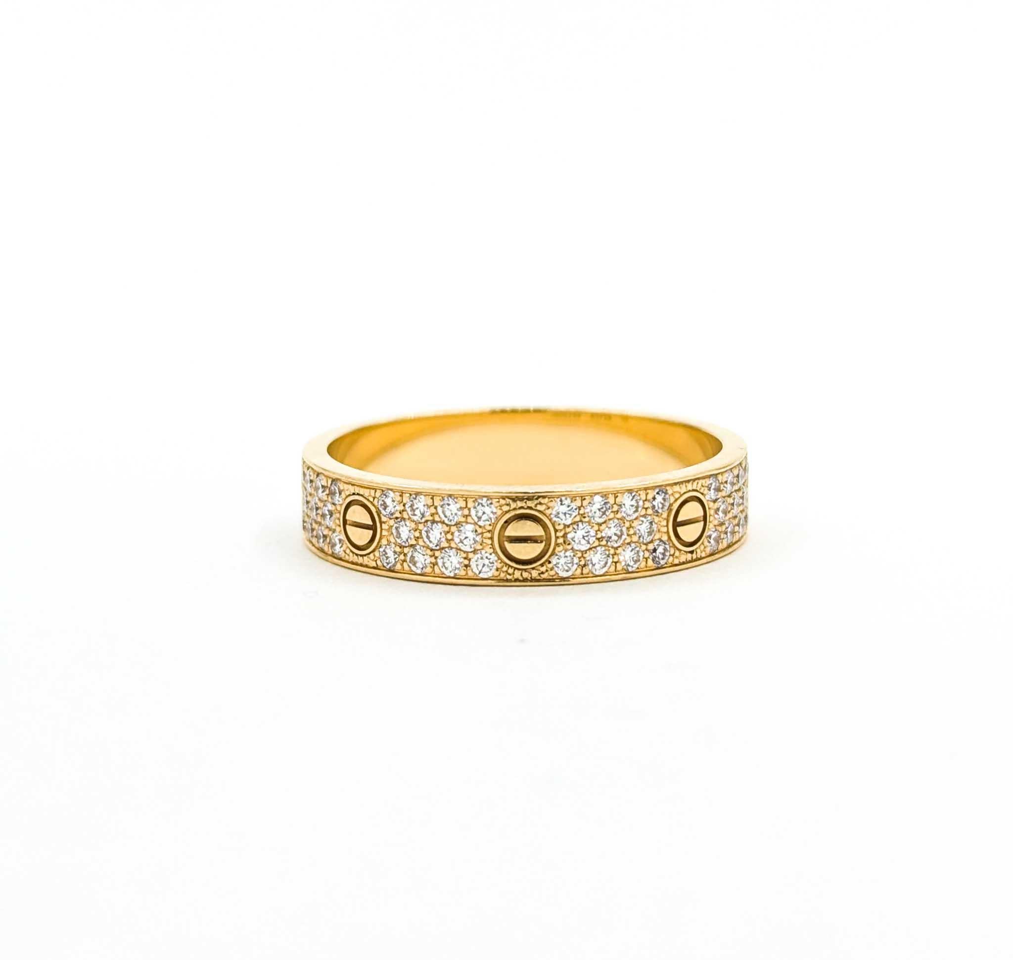 Anillo Pavé Cartier Love Diamante en Oro Amarillo de 18k en venta 4