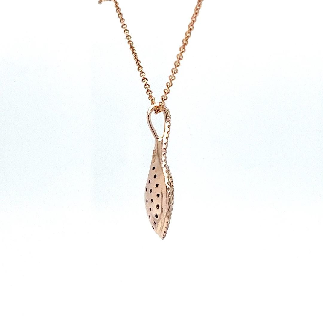 Round Cut Pave Chocolate Diamond Pendant Necklace For Sale