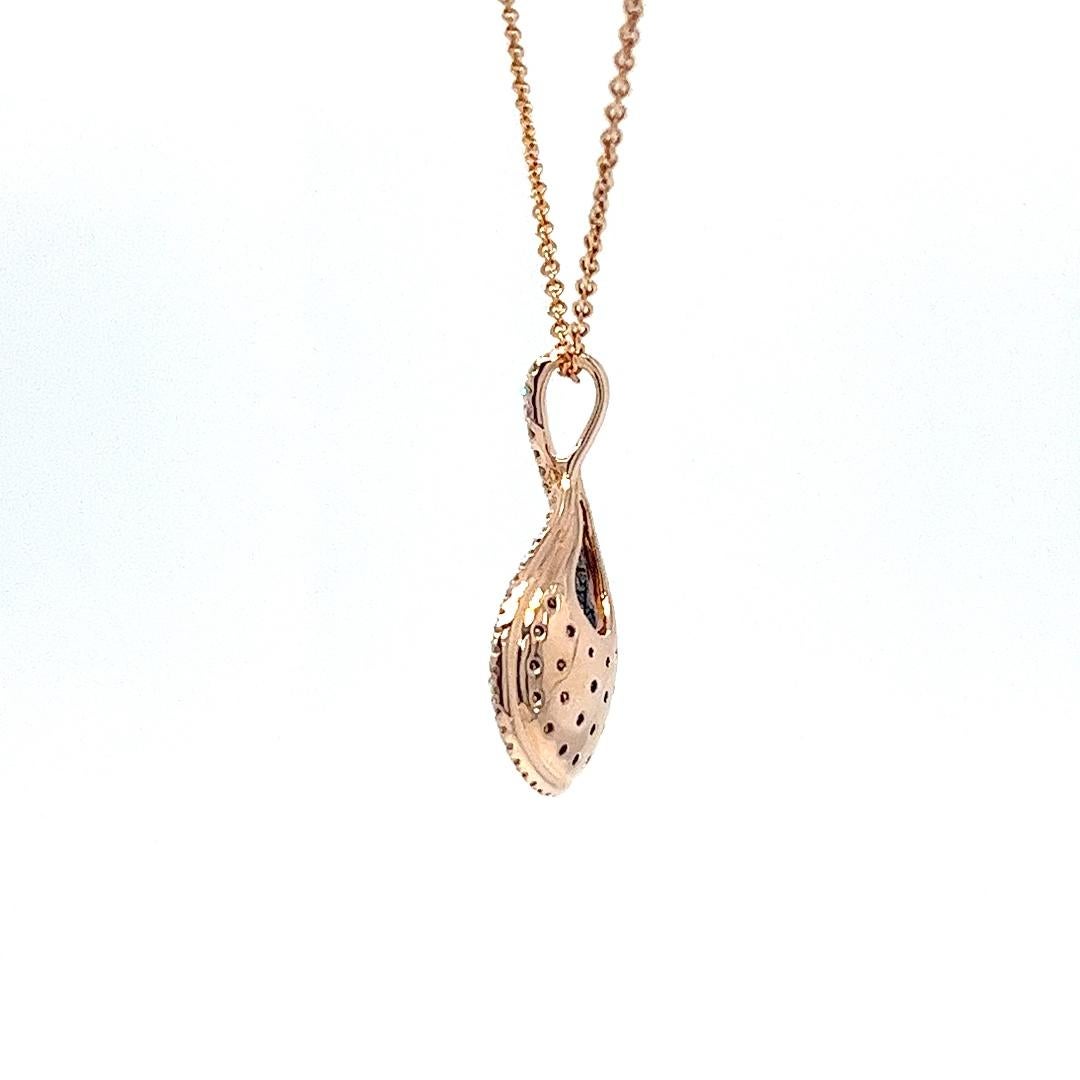 Women's Pave Chocolate Diamond Pendant Necklace For Sale