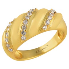 Pave Croissant Ring