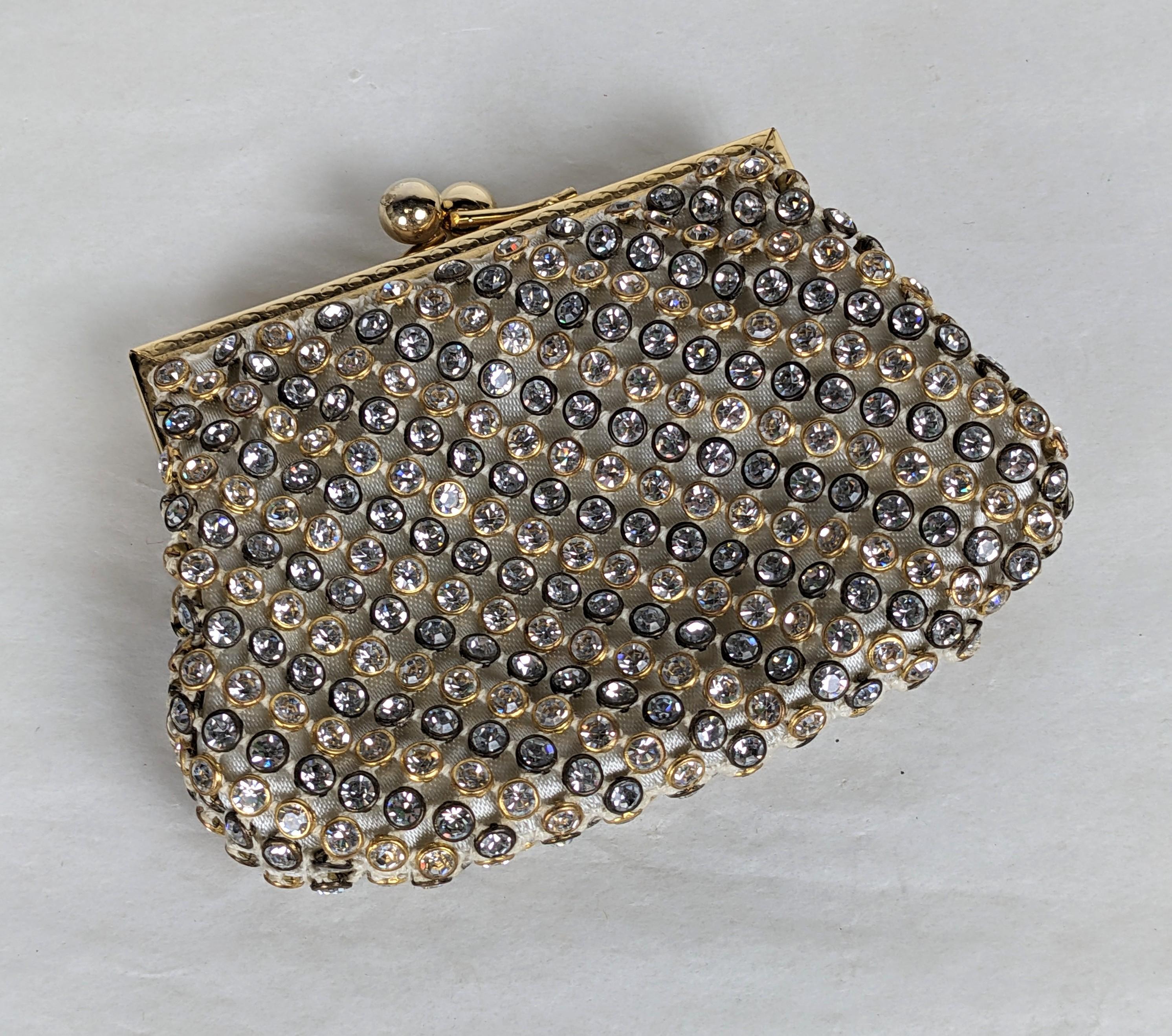 Women's Pave Crystal Change Purse, Retailed by Lancel For Sale