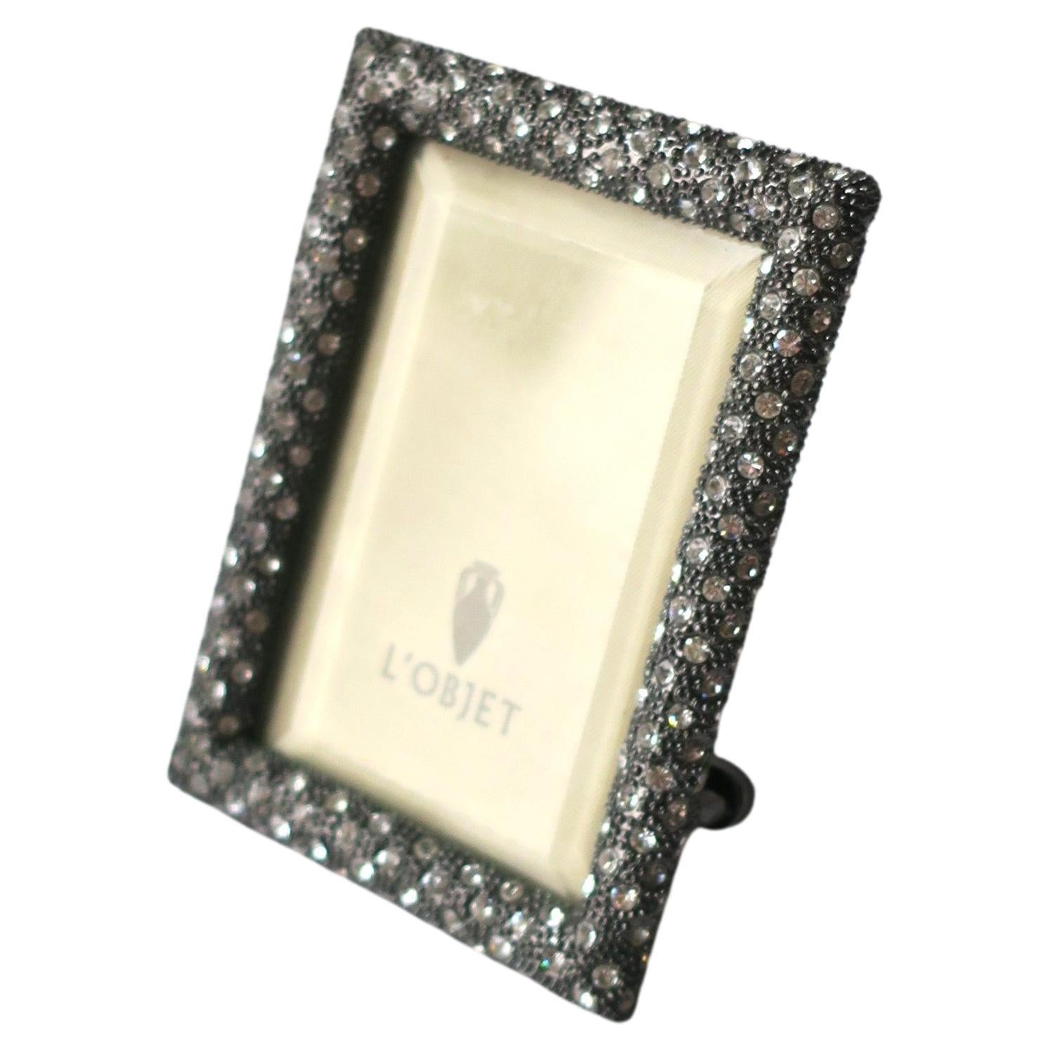 Hand-Crafted Pave Crystal Picture Frame For Sale