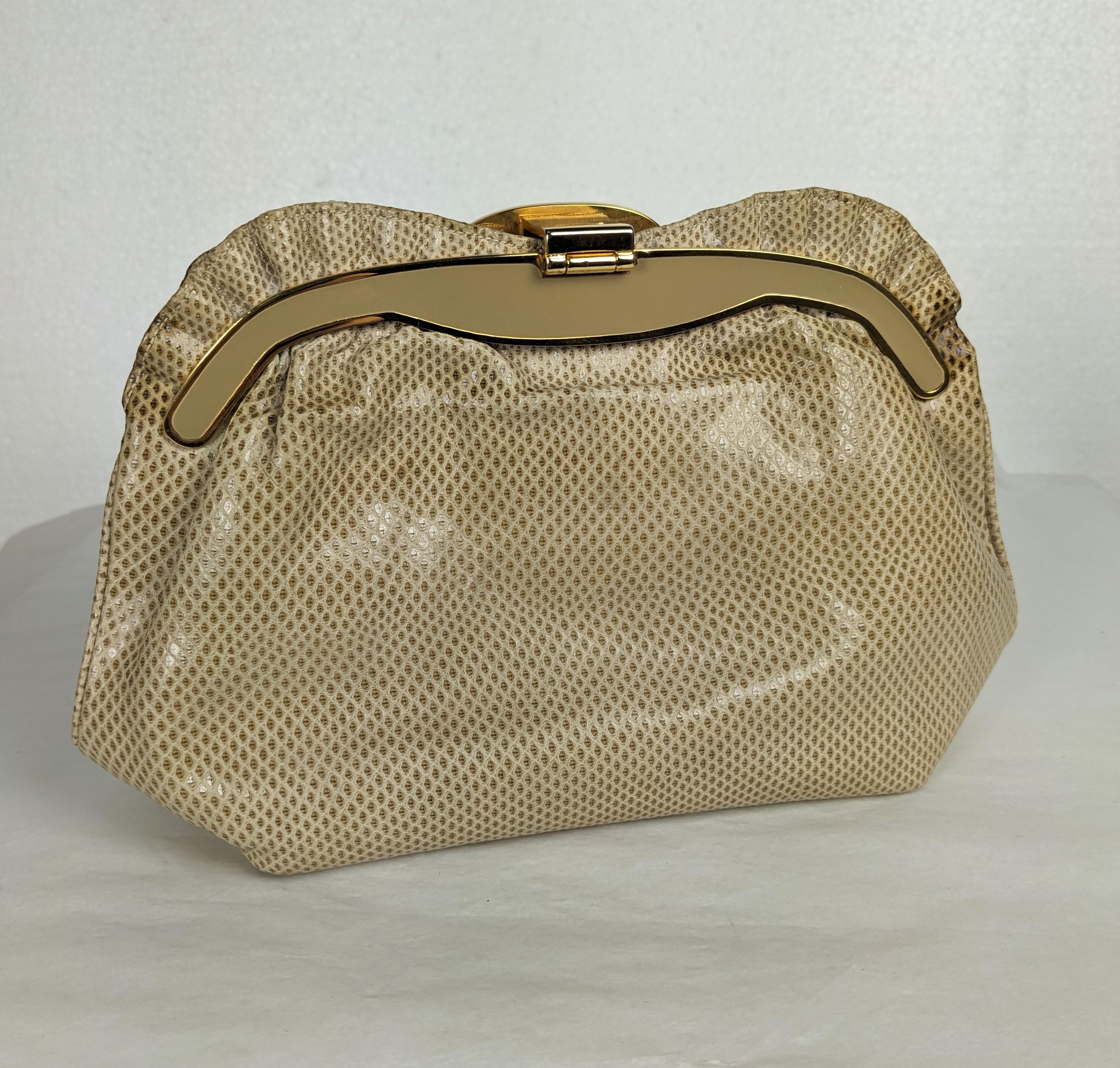 Women's or Men's Pave Crystal Snakeskin Clutch, Finesse La Model For Sale