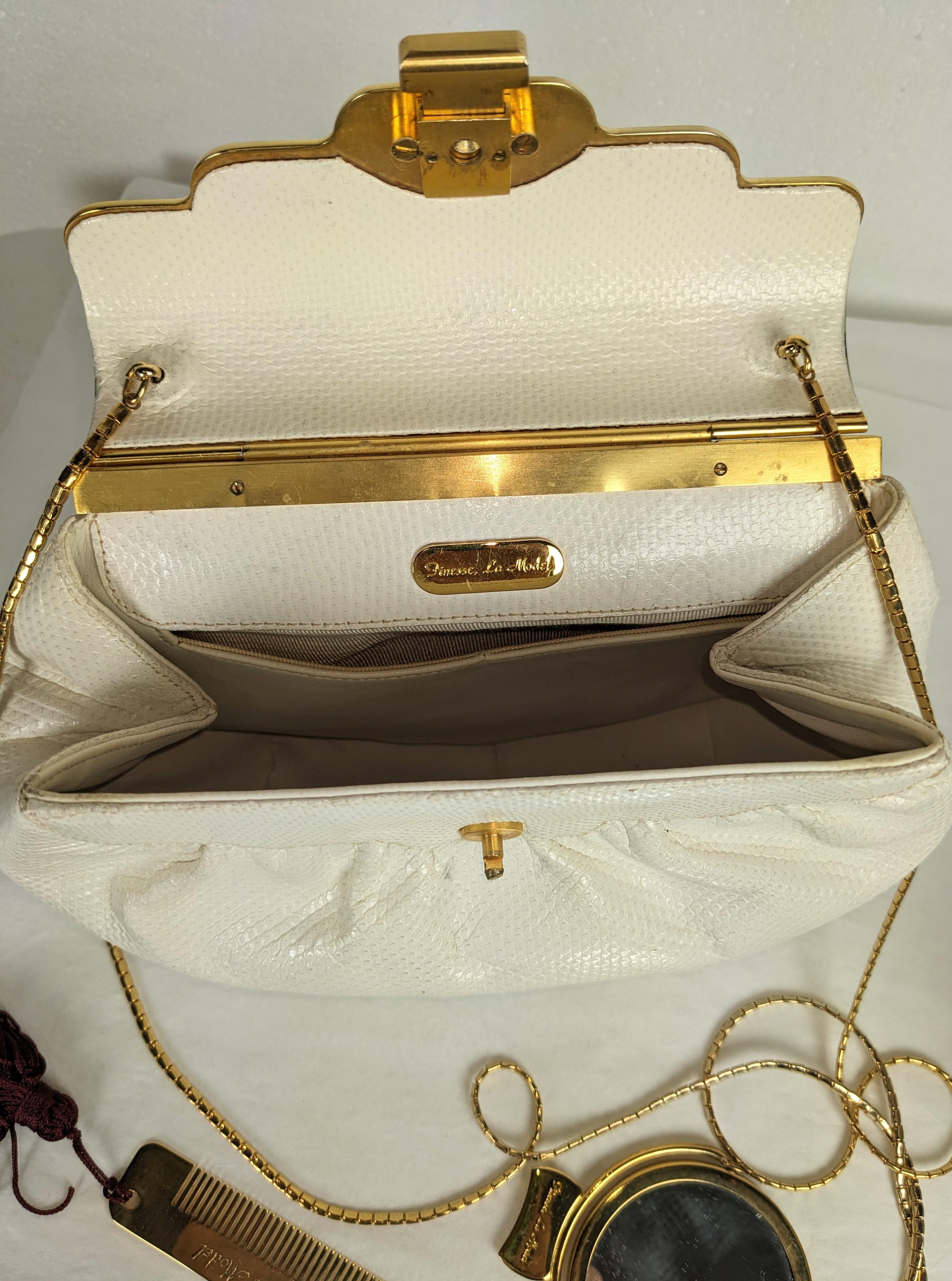 Pave Crystal Snakeskin Clutch, Finesse La Model For Sale 2