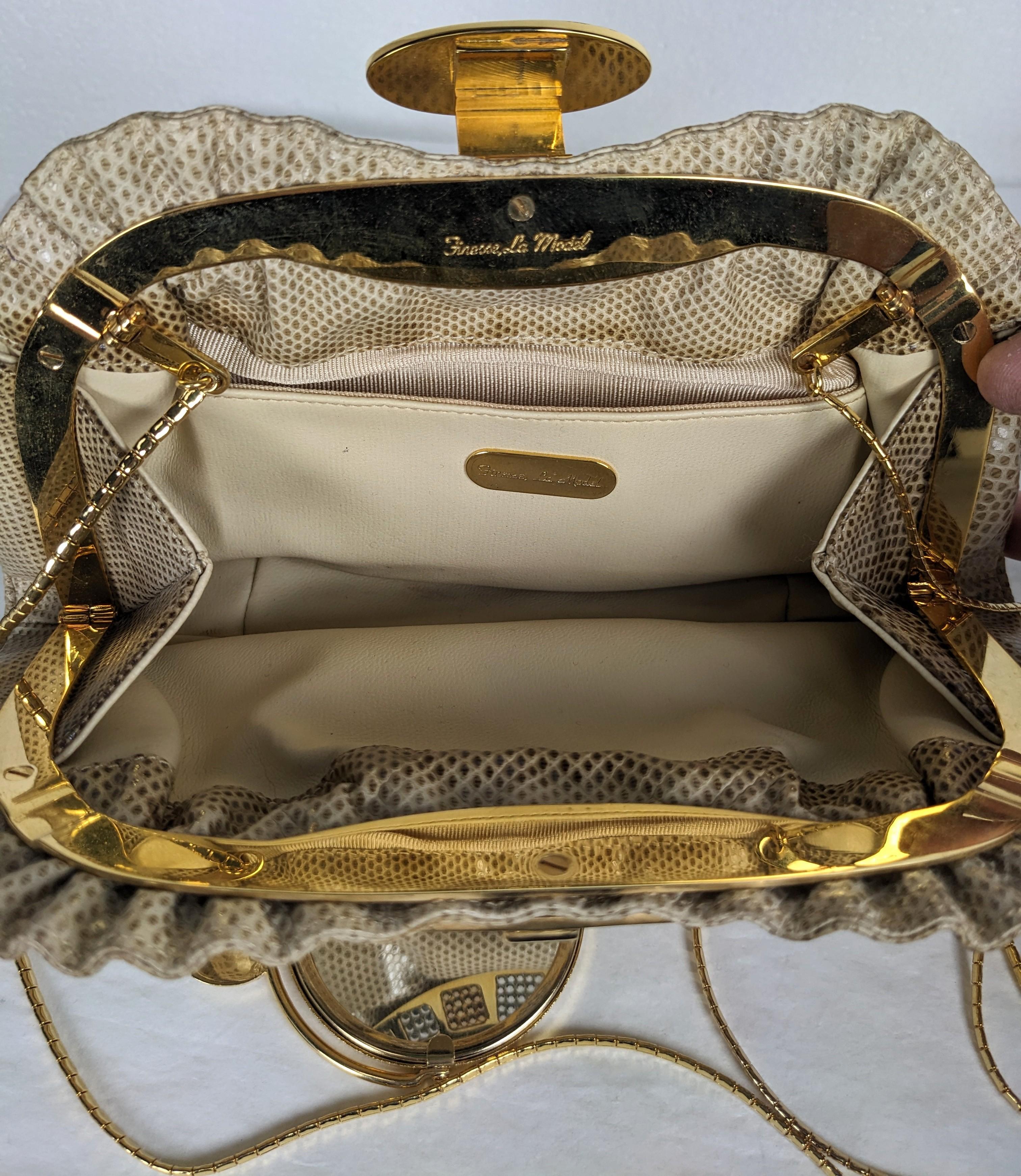 Pave Crystal Snakeskin Clutch, Finesse La Model For Sale 2