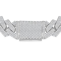 Pave Diamond 18K Gold Cuban Link Bracelet