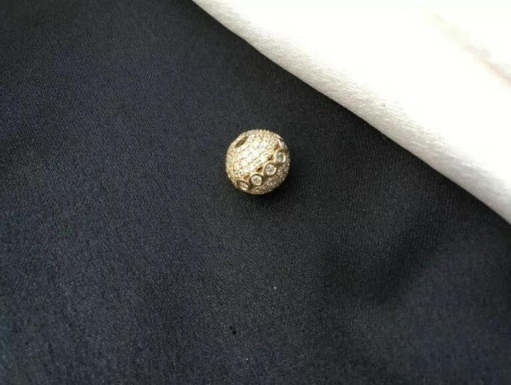 Pave Diamond 8mm Ball Beads 18k Solid Gold Additional Jewelry Findings Ball
Price listed is for 1 single pc only
Light weight can be worn everyday

Additional information:
Condition: New: A brand-new, unused, unopened, undamaged item (including