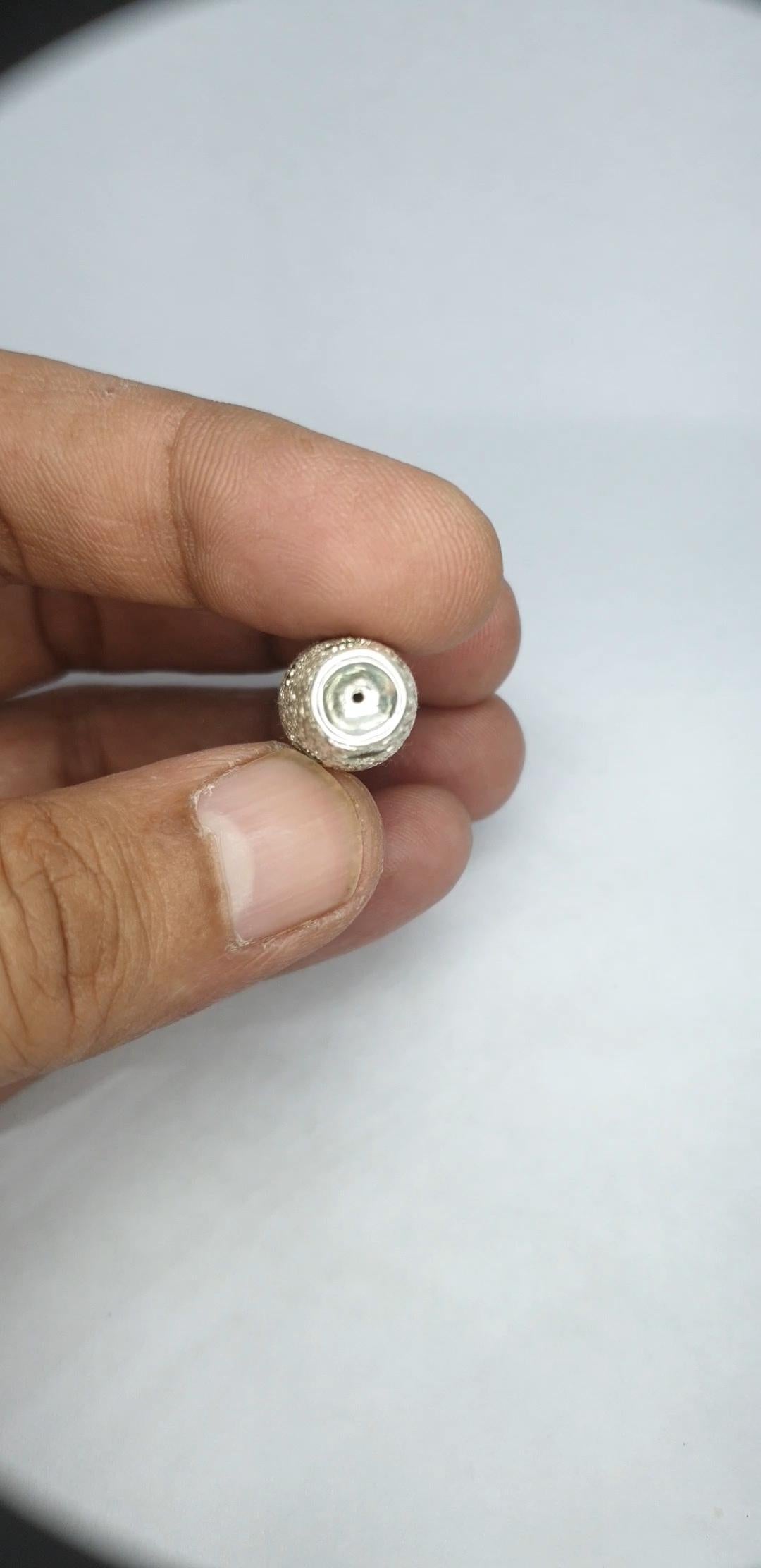 Perline Dze con diamanti e smeraldi in pavé Argento 925 in vendita 4