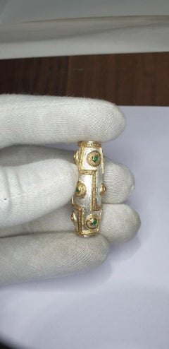 Dzee-Perlen mit Diamanten und Smaragden aus 925er Sterlingsilber