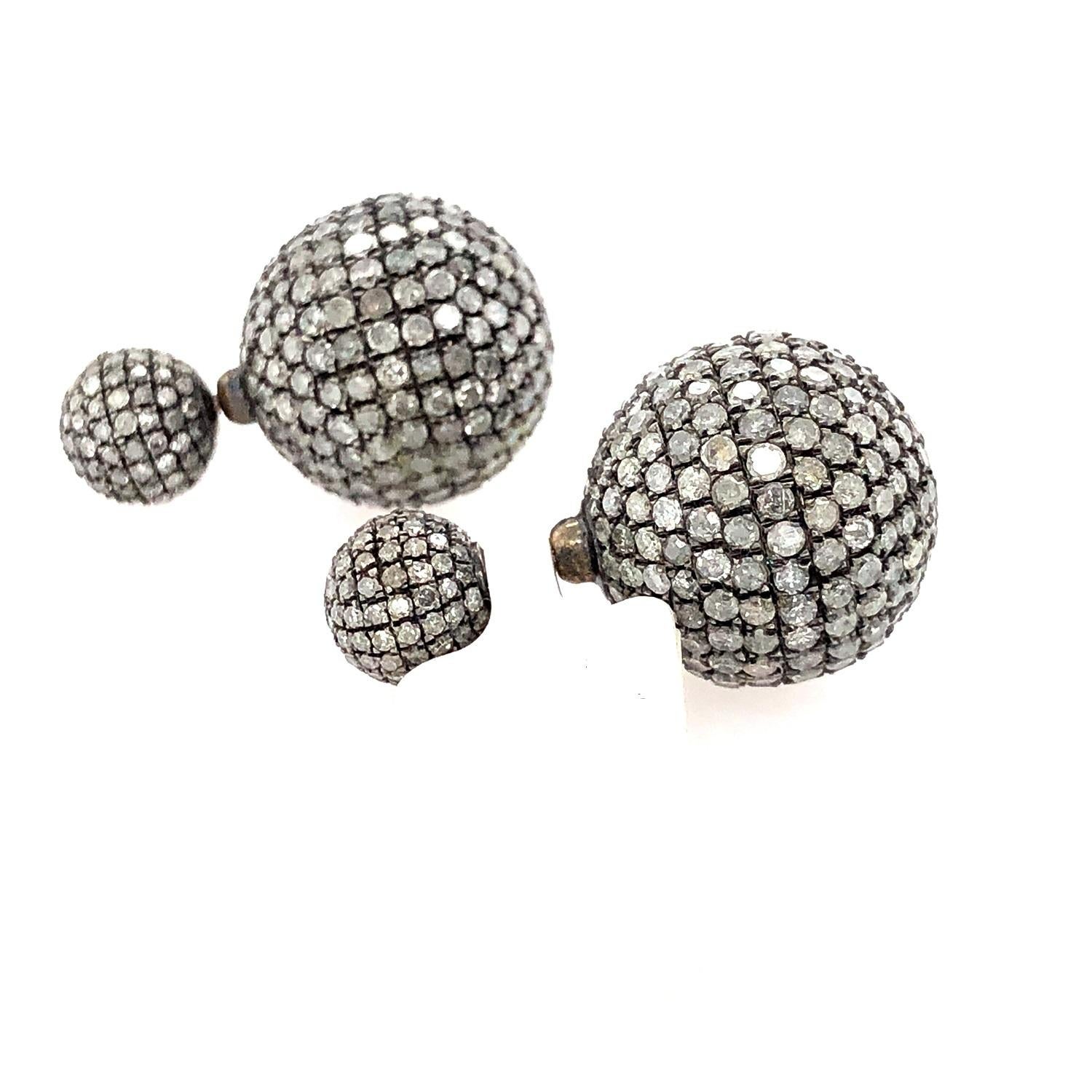 rhinestone ball earrings