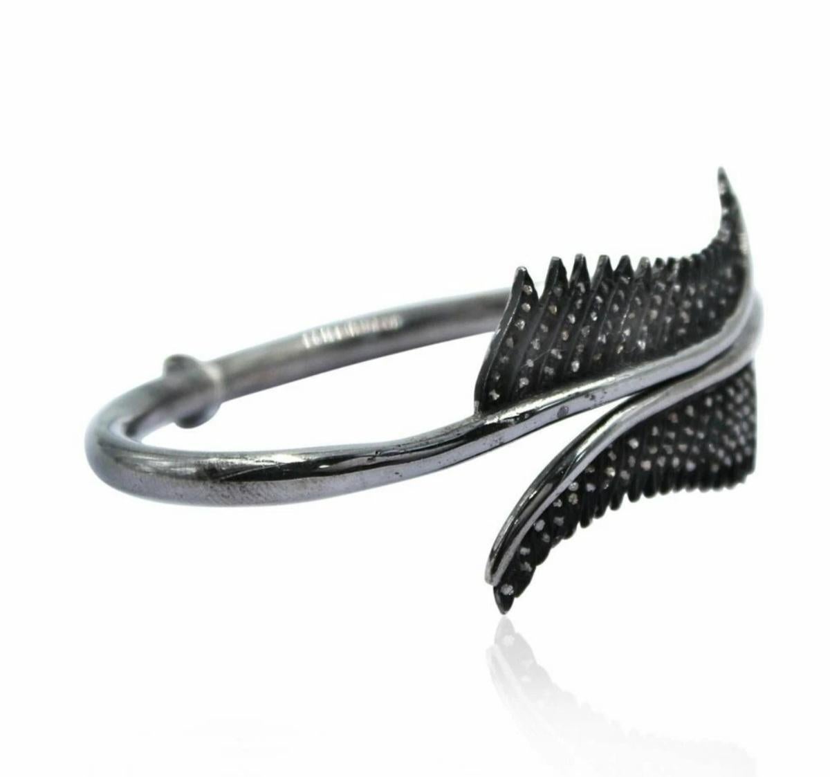 Pave Diamond Armreif Armband 925 Silber Mode Armband Hochzeit Diamant Geschenk. im Angebot 1