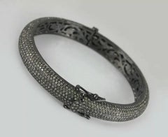 Pave Diamond Bangle Theme 925 Sterling Silver Diamond Bracelet
