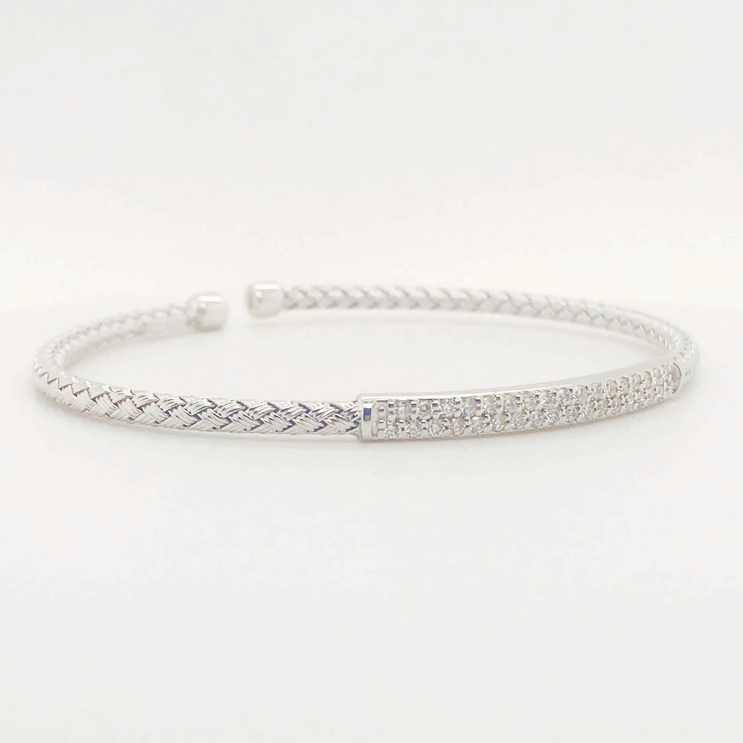 diamond pave bar bracelet