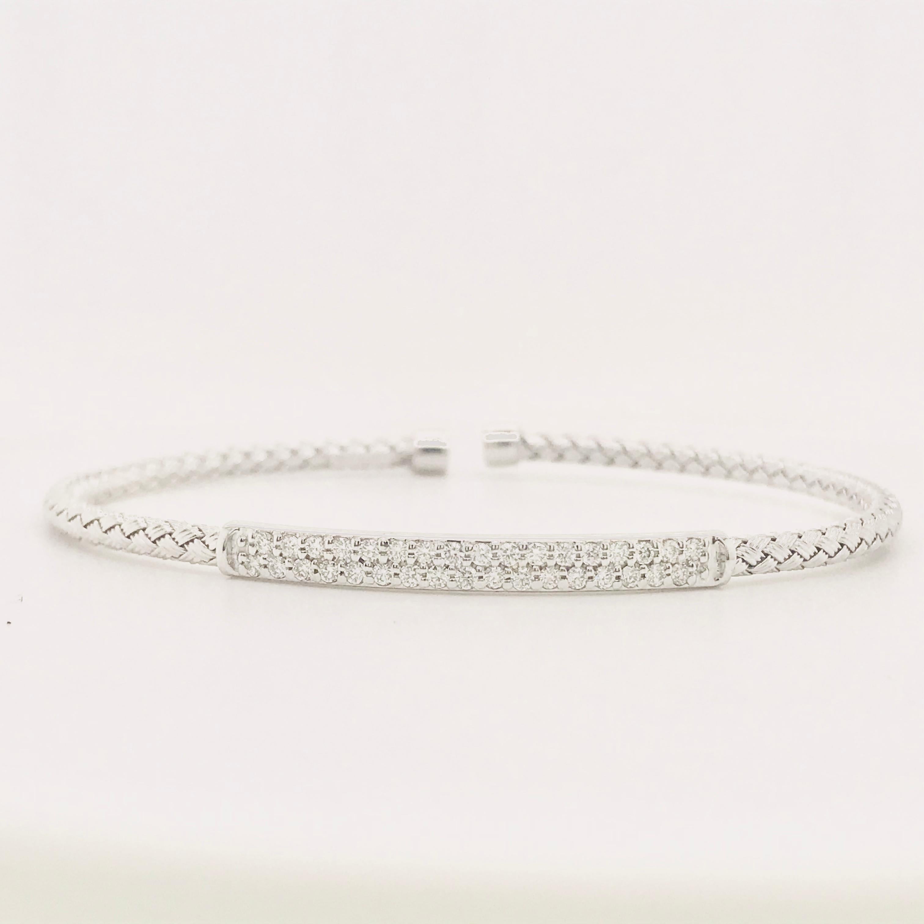 diamond bar cuff bracelet
