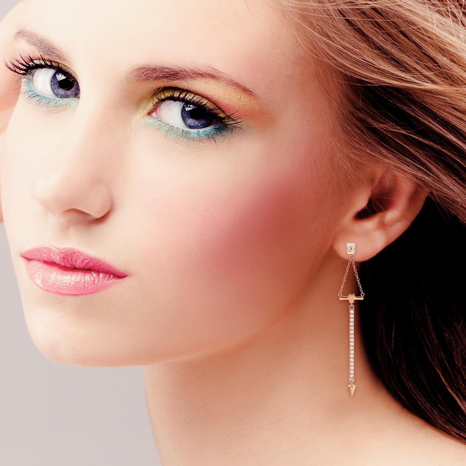 18KT: 5,151g, D: 0,55ct,  65X10