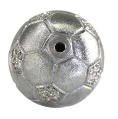 Pave Diamond Beads 925 Sterling Silver Ball Shape Beads Jewelry Findings