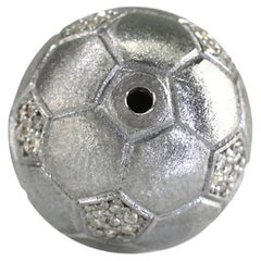 Pave Diamond Beads 925 Sterling Silver Ball Shape Beads Jewelry Findings