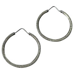 Pave Diamond Boho Hoop Earring 925 Silber Schöne Hoop Earring Diamantschmuck
