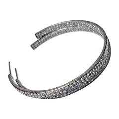 Pave Diamond Boho Hoop Earring 925 Silver Boho Diamond Earring Valentines Gift.