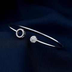 Paar Diamant-Armband 925 Sterlingsilber Handgefertigtes Schmuck-Hochzeitsarmband mit Pavé-Diamant