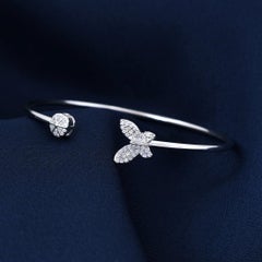 Paar Diamant-Armband 925 Sterlingsilber Handgefertigtes Schmuck-Hochzeitsarmband mit Pavé-Diamant