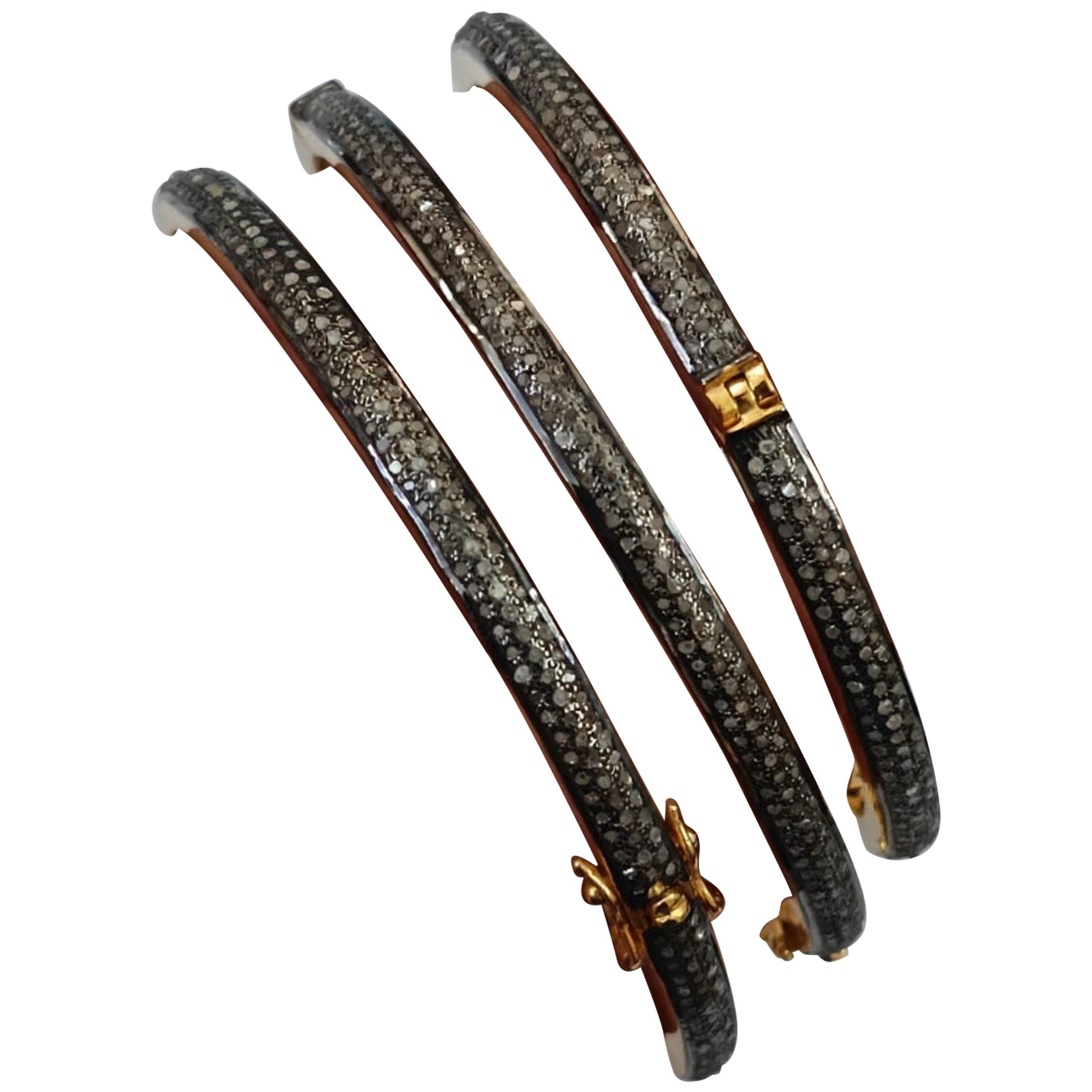 Pave Diamond Bracelet 925 Sterling Silver Handmade Jewelry Wedding Bracelet Gift