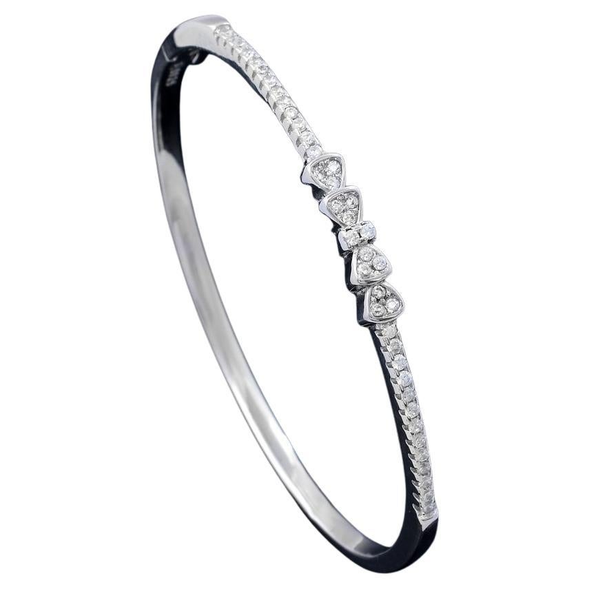 Pave Diamond Bracelet 925 Sterling Silver Handmade Jewelry Wedding Bracelet Gift