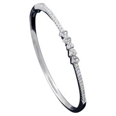 Pave Diamond Bracelet 925 Sterling Silver Handmade Jewelry Wedding Bracelet Gift