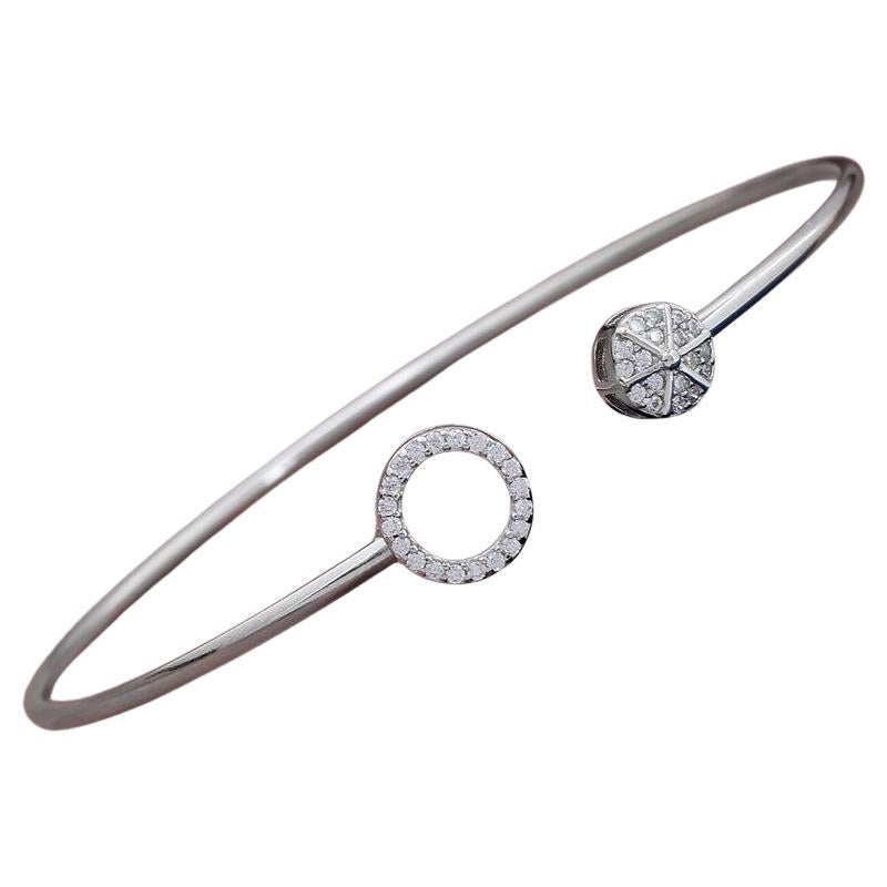 Pave Diamond Bracelet 925 Sterling Silver Handmade Jewelry Wedding Bracelet Gift For Sale